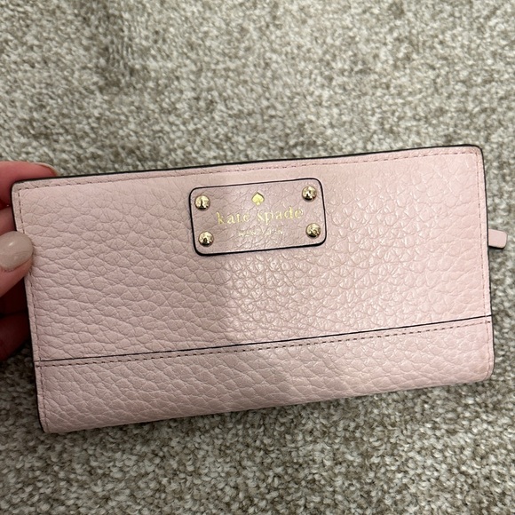 Kate Spade Blush Pink Textured Wallet - Picture 1 of 7